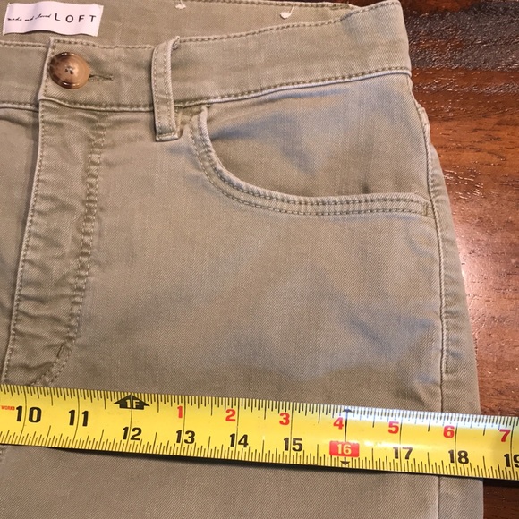 LOFT High Waist Skinny Crop Raw Hem Jeans - Picture 10 of 12